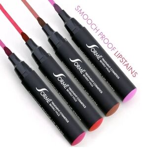 Red and Brown Lip Balm & Gloss Set with Vibrant Colors